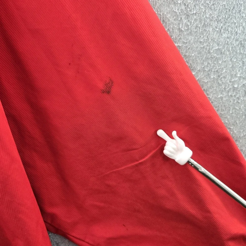 VINTAGE Fresno State Bulldogs Men Jacket L Red Embroidered Nike Clima-Fit READ